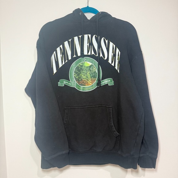 Justin Timberlake Man of The Woods Tour Tennessee Hoodie Size L Black RARE - Picture 1 of 11